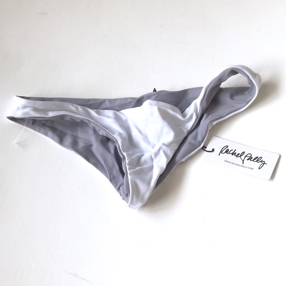 Rachel Pally reversible white gray bikini bottoms